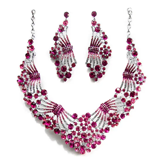 Set De Collar Y Aros Para Fiesta Gala