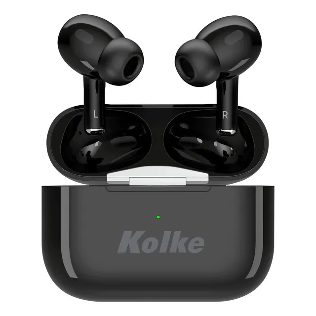 Audífonos Tws Kolke Inalámbricos Bluetooth Estuche Cargador Color Negro