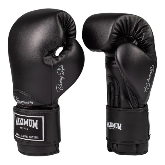 Luva De Box E Muay Thai Maximum Classic Black Power Face