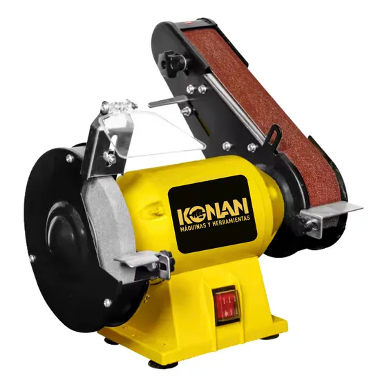 Amoladora De Banco Con Lijadora De Banda 250w Konan 150mm