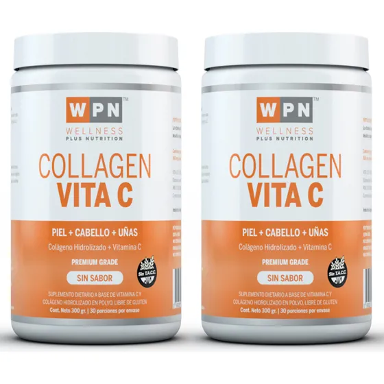 Pack 2 Wpn Collagen Vita C Suplemento En Polvo Sin Sabor