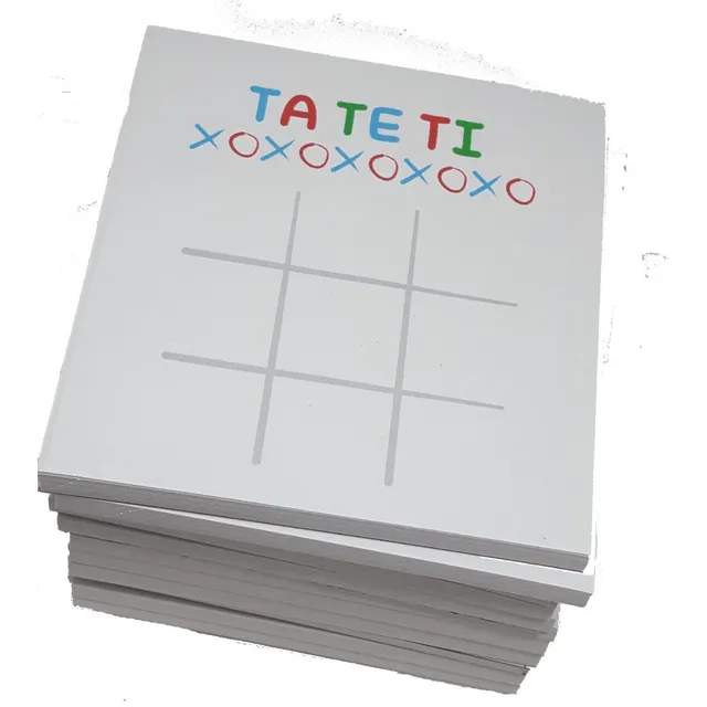 Ta Te Ti .- 10 Juego Tateti 9x9 - 20 Hojas Impresas