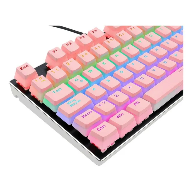 Set De Keycaps Redragon Scarab Rosa Gaming Español Teclado