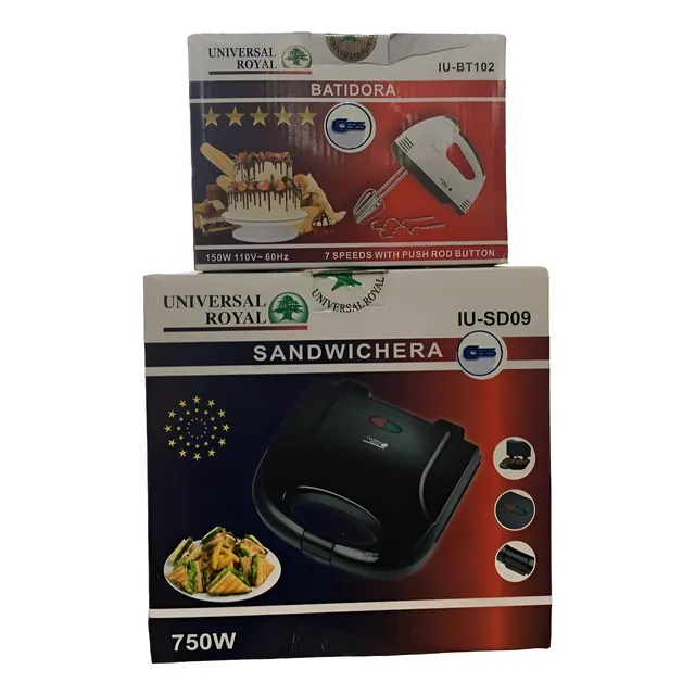 Combo Sandwichera Universal Royal + Batidora 7 Velocidades