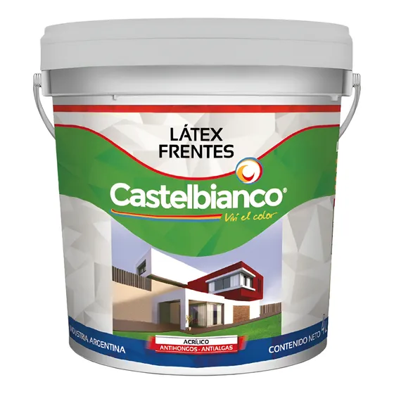 Castelbianco Latex Frentes Color Mate X 4 Lts Linea Intercas Durazno Mate