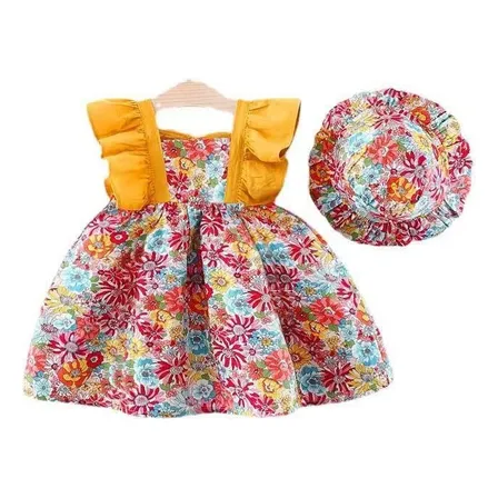 Vestidos Fiesta Y Bautizo Niña 0 A 3 Años, Con Gorros