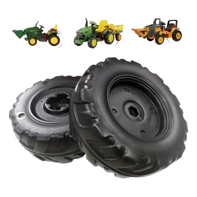 Kit 2 Rodas Traseiras Trator Infantil Eletrico John Deere