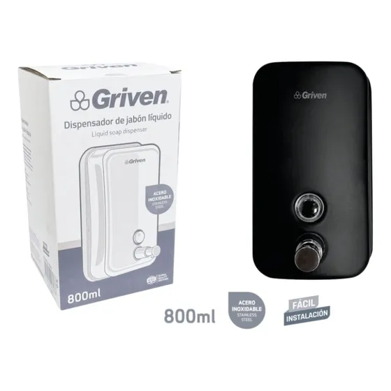 Dispensador De Jabón Gel Líquido Acero Inoxidable 800ml