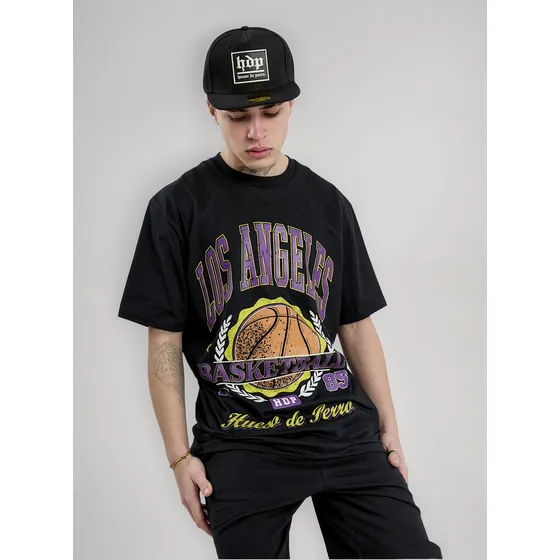 Remera Hueso De Perro Oversized Basquet Hombre
