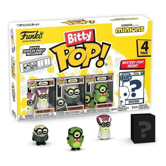 Mini Collectible Toys 4-pack Funko Bitty Pop! Minions