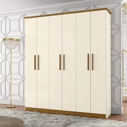 Guarda-roupa Casal 6 Portas 3 Gavetas Scott Espresso Móveis