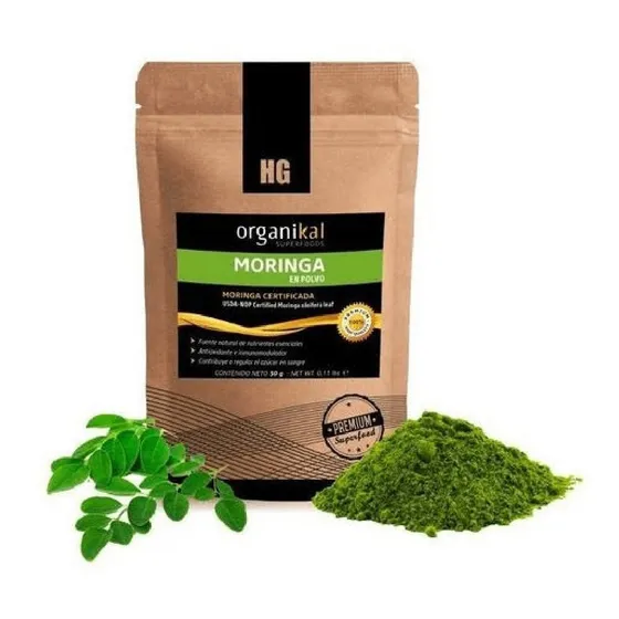 Moringa En Polvo Calcio Hierro Antioxidante Organikal 50g