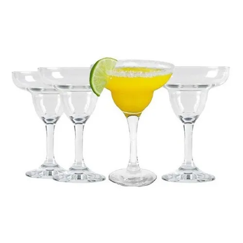 Set 4 Vasos Margarita Glasso Premium Coctel Tragos Tequila Color Cristal