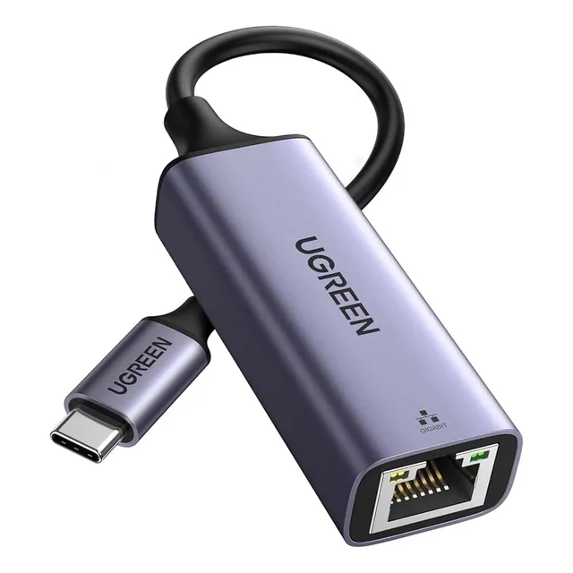 Convertidor Adaptador Ugreen Usb C - Rj45 (ethernet) Color Gris