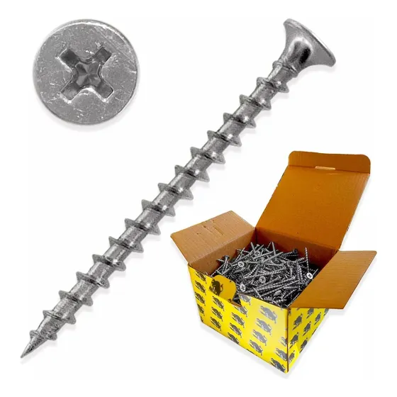 Tornillo Volcanita Punta Fina 6x1 1/2 Madera 1kg Crs