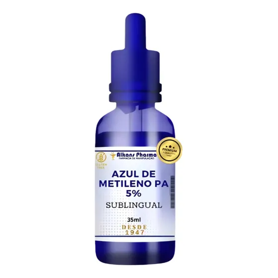 Azul De Metileno Sublingual 5% 35ml Grado P.a. Concentrado
