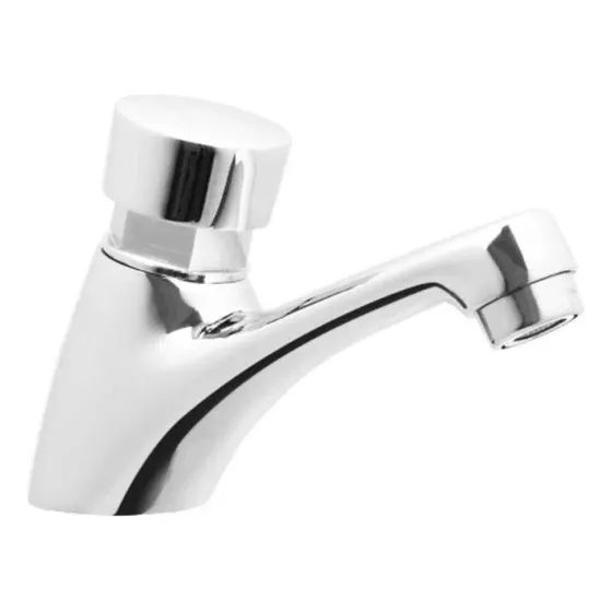 Llave Lavatorio Temporizada Fas Lct100 Acabado Cromado Color Plateado