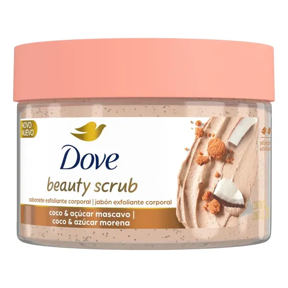 Exfoliante Corporal Dove Beauty Scrub Coco y Azúcar Moreno 280g