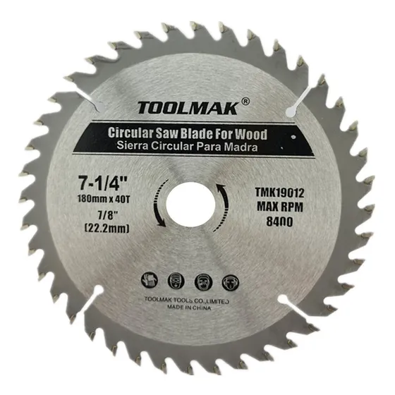 Disco De Sierra Circular 7 1/4 Pulgadas 40 Dientes Toolmak