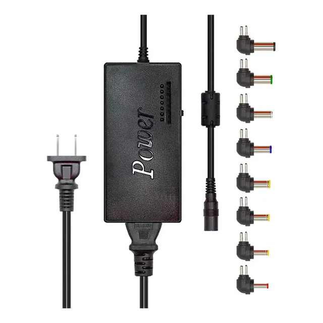 Cargador Universal Laptop Voltaje Variable 8 Puntas 12 - 24v