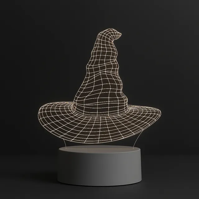 Luminária Led Chapéu Seletor Harry Potter - Abajur De Mesa