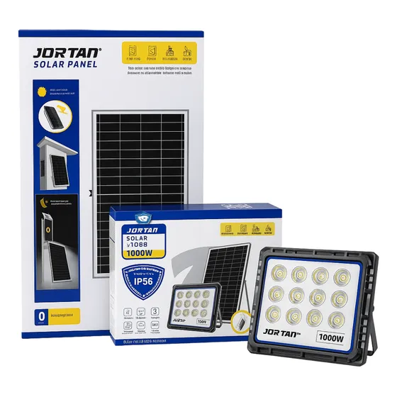 Reflector Solar 1000w Lampara Led Panel Solar Exteriores