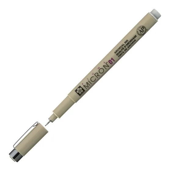 Caneta Sakura Pigma 0.1 Mm Cinza Claro