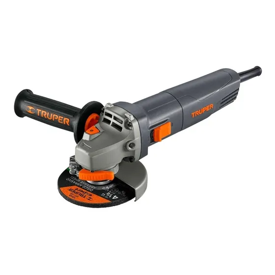 Amoladora Industrial 4 1/2 850w Truper 100755 Color Plateado/Naranja