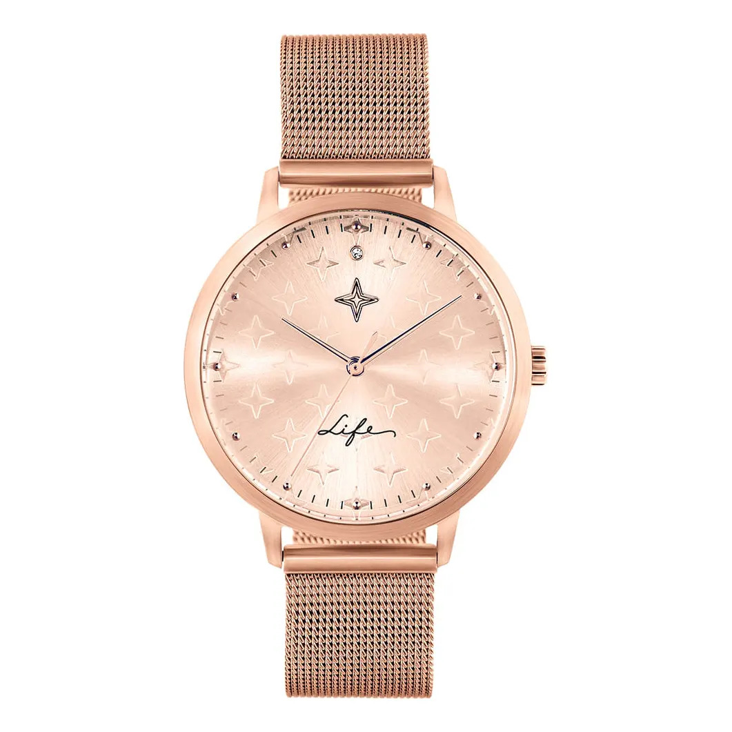 Relógio Life Conquistas Feminino Aço Rosé Rosé Relógio Life Conquistas Feminino Aço Rosé Rosé