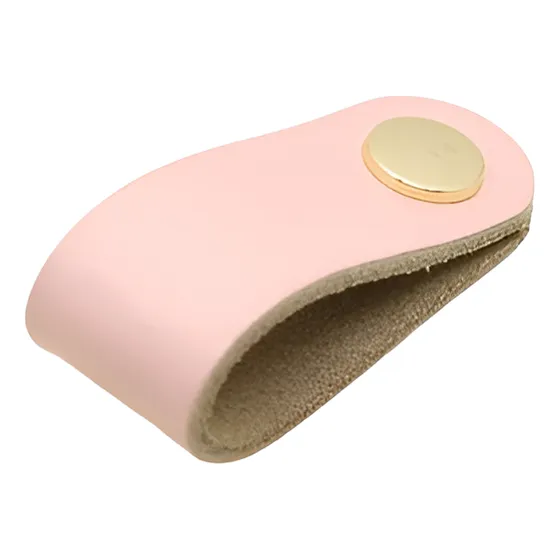Tiradores De Manija De Cuero Suave Para Mueble Color Nude