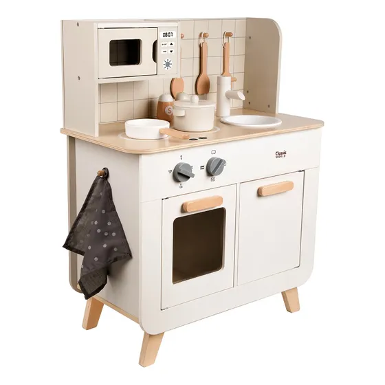 Cocina De Madera Completa Horno Y Accesorios Classic World