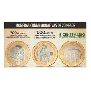 Moneda De 20 Pesos Set De 3 Moneda De 20 Pesos Set De 3
