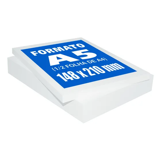 Papel Offset 75g - Tam A5 - Pct C/ 1000 Folhas