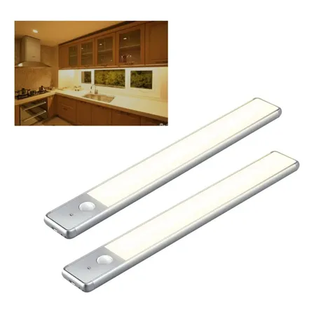 Barra Luz Led 40cm Combo X 2 Aluminio Bajo Alacena Cocina Luz Cálido/frio/neutro Veoquiero