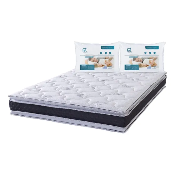 Colchón Mulata Dubai Queen Azul 198x158 Cm Con Pillow 130k