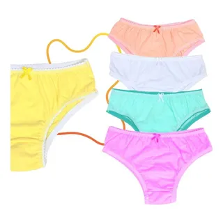Kit 10 Calcinhas Infantis Coloridas AlgodĂŁo Menina Conforto Kit 10 Calcinhas Infantis Coloridas AlgodĂŁo Menina Conforto