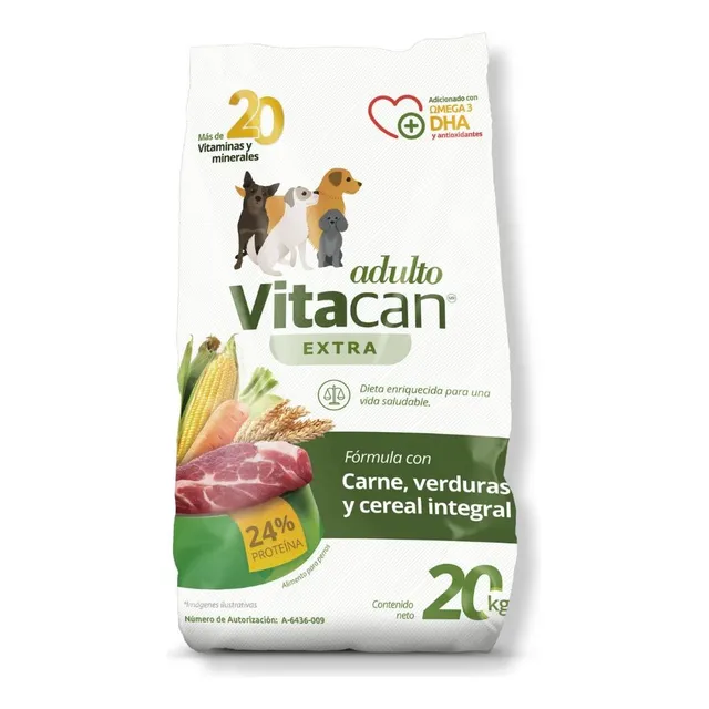 Vitacan Adulto 20kg Con Antioxidantes, Dha Y Pre/probióticos