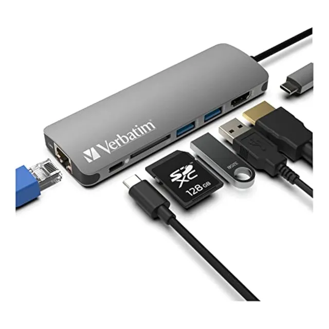Verbatim - Adaptador De Concentrador Usb C 6 En 1