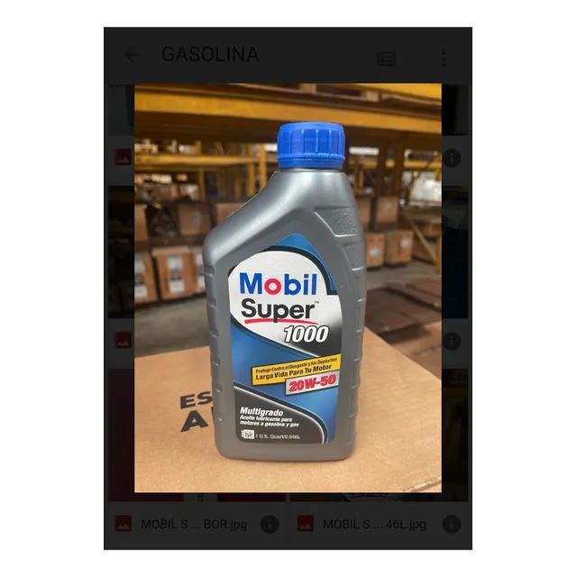 Combo 4 Lit Aceite Mobil Super 1000 20w50 Sp Min+ Filtro 