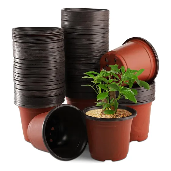 135 Maceteros 9x8 Terracota,macetas De Plástico Para Vivero