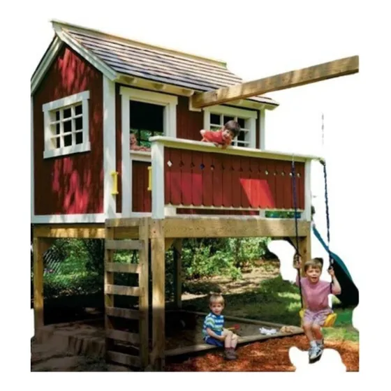 Projeto Casinha Madeira Suspensa C/playground - Envio Email