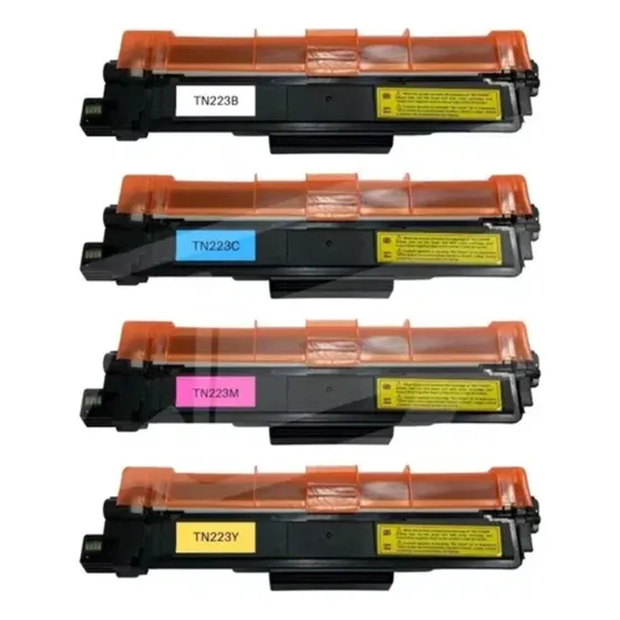 Juego De 4 Toner Para Brother Tn223b 223c 223m 223y 2520 Tinta Negro/amarillo/cian/magenta