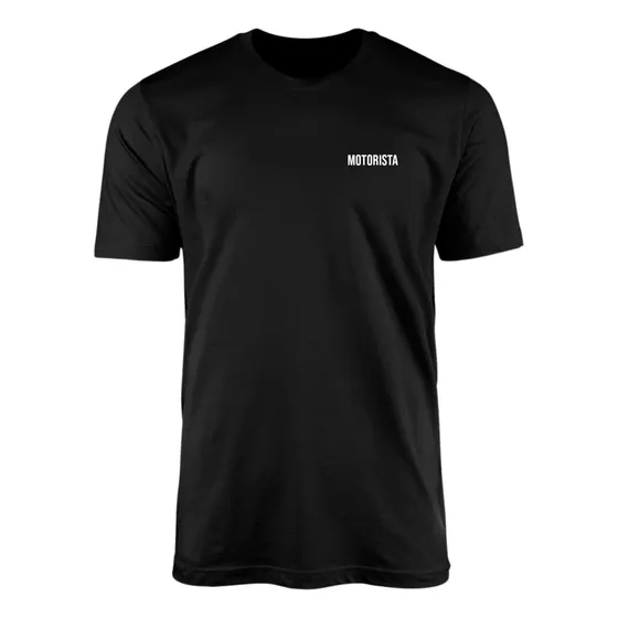 Camiseta Preta Algodão Brk Uniforme Motorista Particular