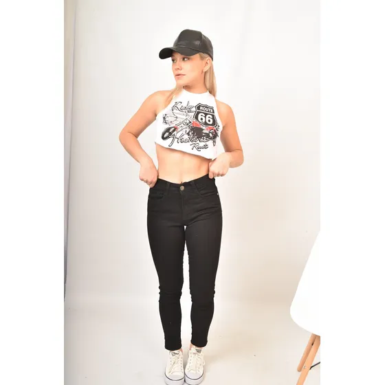 Jeans/denim Vaquero Chupin Elastizado Levanta Cola De Mujer