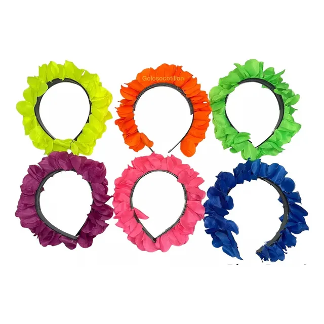 Tiaras Flores Hawianas Flúo ! 10  Unidades.