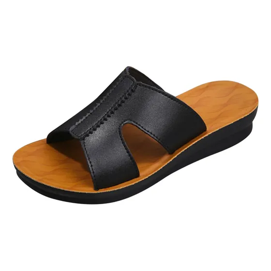 Yt Zapatos Con Cuña A La Moda Mujer, Punta Abierta