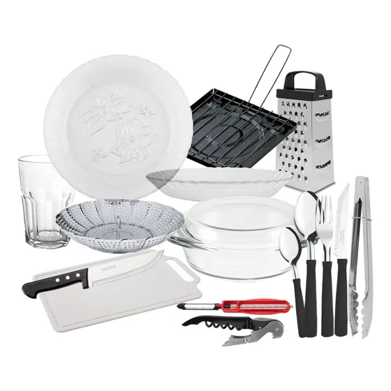 Set Vajilla Cocina Cuchillos Tramontina Platos Vasos X 51 P
