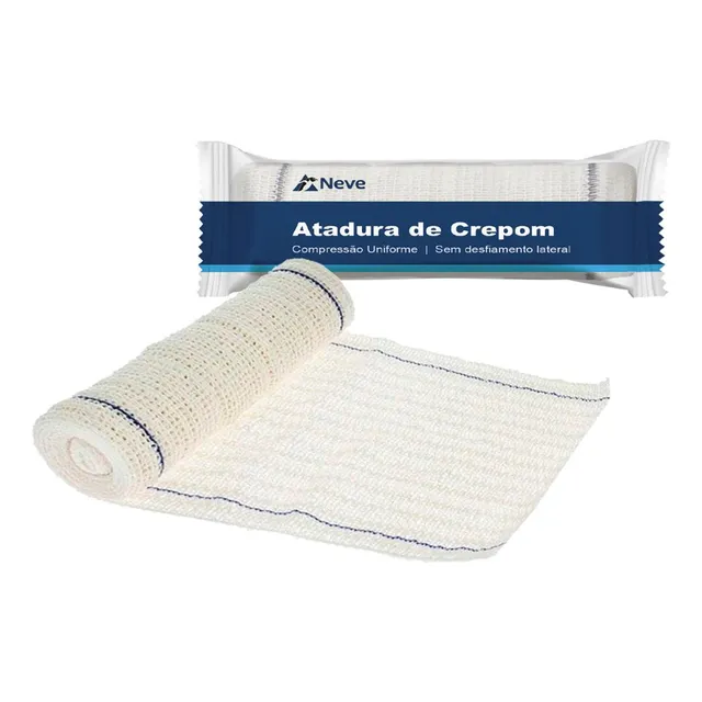 Pacote 12 Ataduras Crepe 13 Fios 15cm X 1,8m Linha Safe Neve