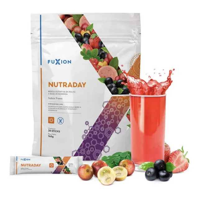 Fuxion Nutraday Aumenta Las Defensas Niños Pack X 28 Unid Fresa