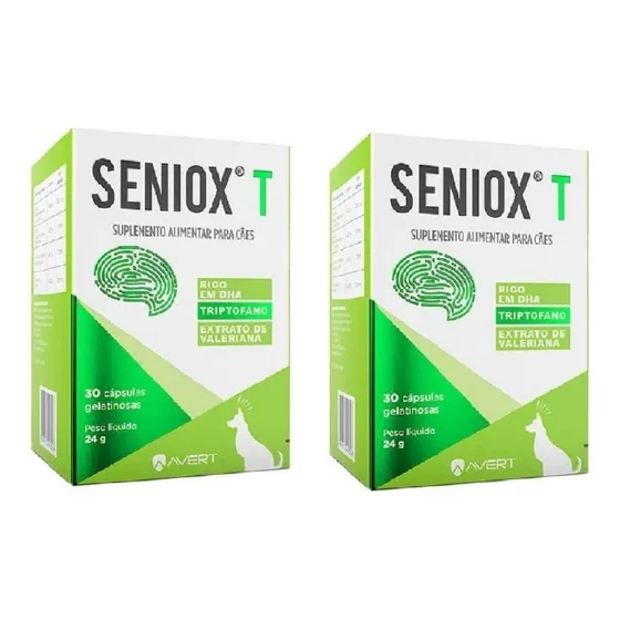Combo 2 Unidades Seniox T 30 Comprimidos Cães E Gatos Avert
